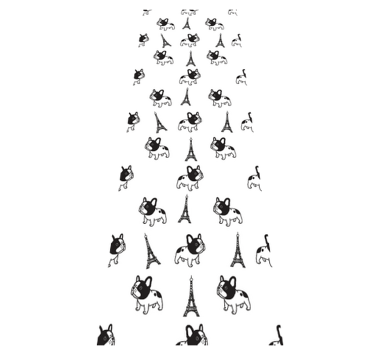 Vinyl teppich schlafzimmer französische bulldogge paris - TenStickers
