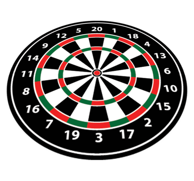 Vinyl teppich spiele mit dartboard aufkleber - TenStickers