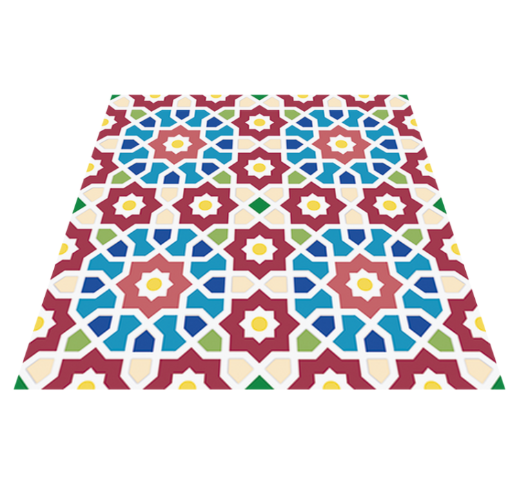 Vinyl teppich bad mit arabischem fliesenmuster - TenStickers