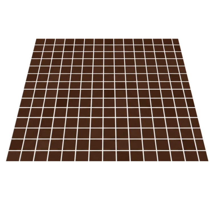 Vinyl teppich bad mini schokoladenbraune mosaike - TenStickers
