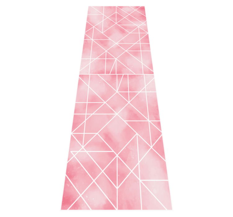 Vinyl teppich küche mit pinken dreiecken muster - TenStickers