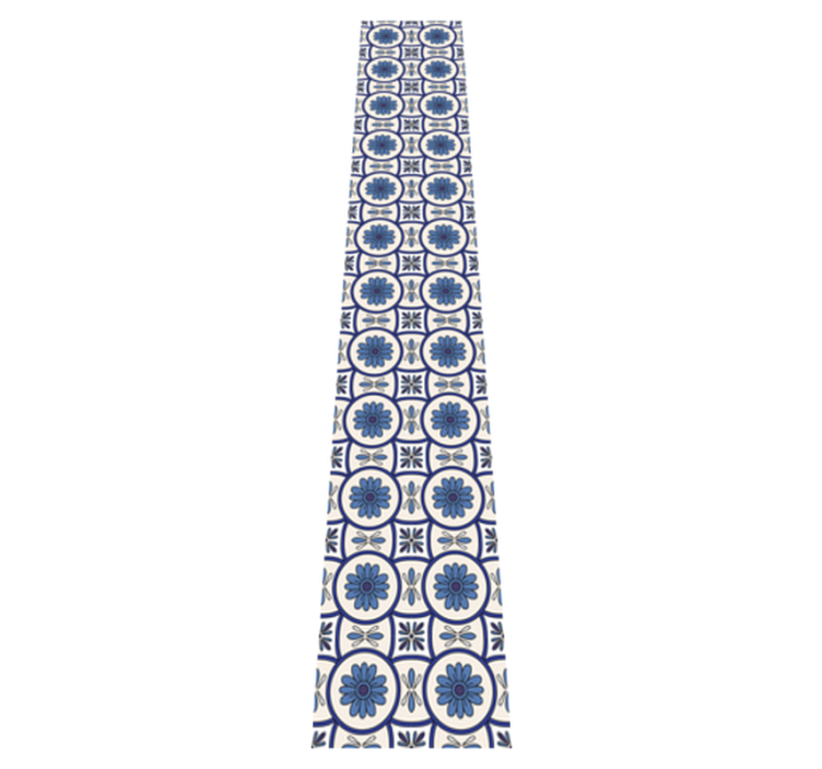 Vinyl teppich küche blaue blume portugiesische fliese - TenStickers