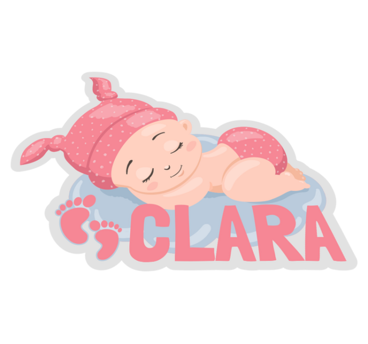 Personalisierbarer baby name vinyl teppich - TenStickers