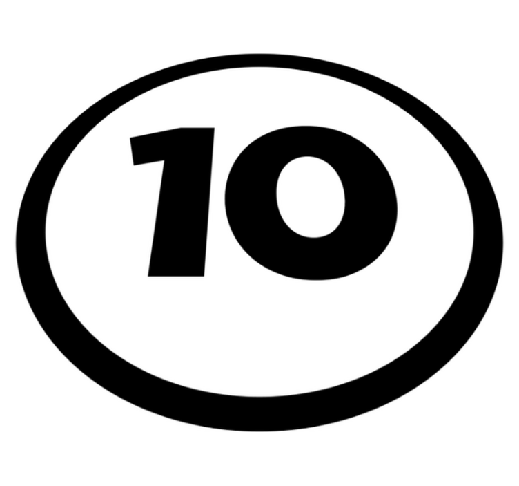 Vinylteppich Schlafzimmer anpassbare Kreisnummer - TenStickers