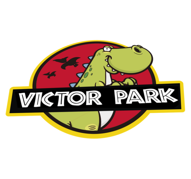 Personalisierter jurassic park vinyl teppich - TenStickers