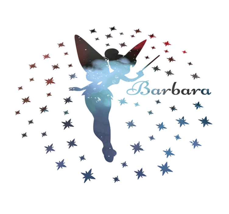 Vinylteppich mit Name anpassbare Feen-Silhouette - TenStickers