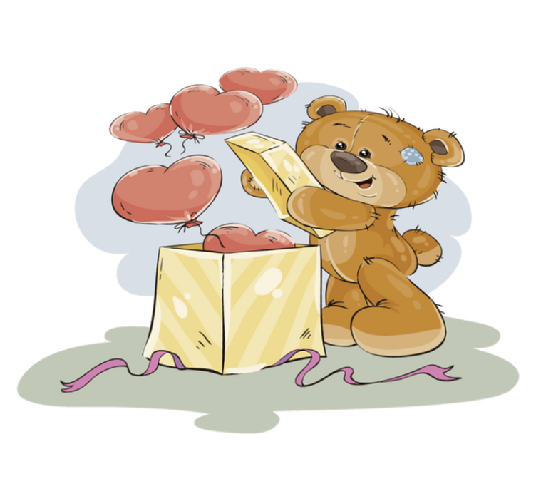 Vinylteppich Baby teddybär Feier - TenStickers