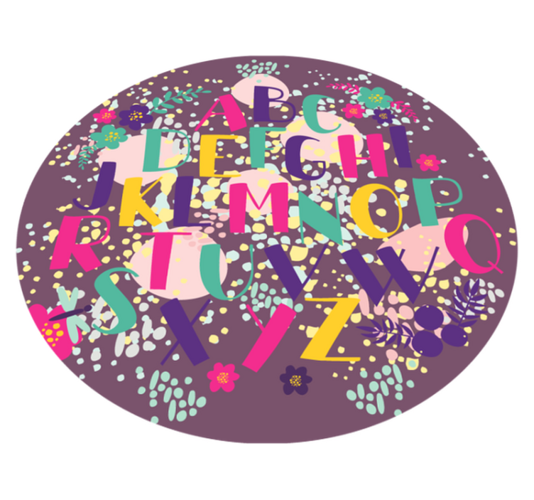 Vinylteppich Schlafzimmer alphabetisches Bildungsdispositiv - TenStickers