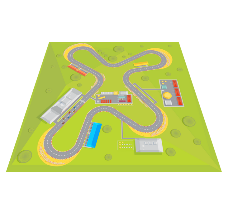 Vinyl Teppich Kinder spielzeit auf der straße - TenStickers