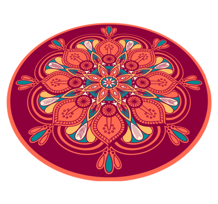 Vinyl Teppich Mandala verziertes mandala - TenStickers