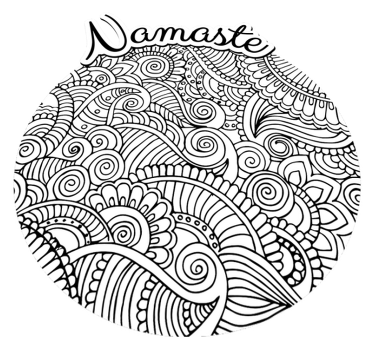 Mandala namaste vinyl teppich - TenStickers