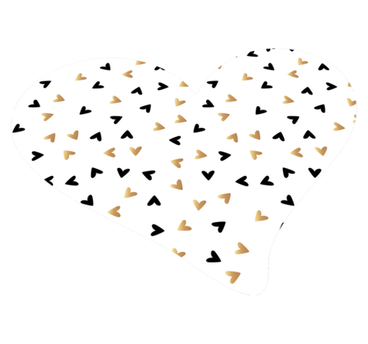 Vinyl Teppich geometrisch herz streumuster - TenStickers