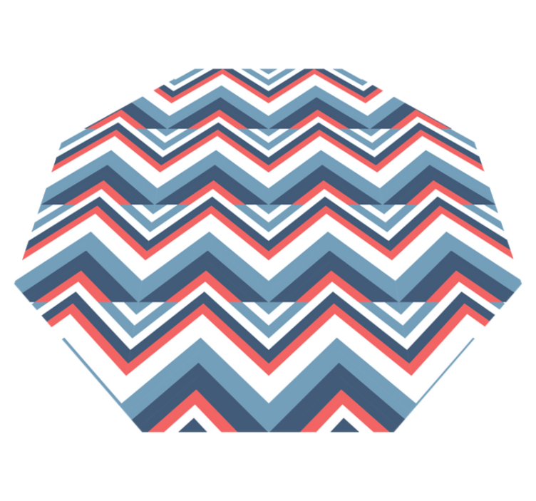 Vinyl Teppich geometrisch chevron-farbblock - TenStickers