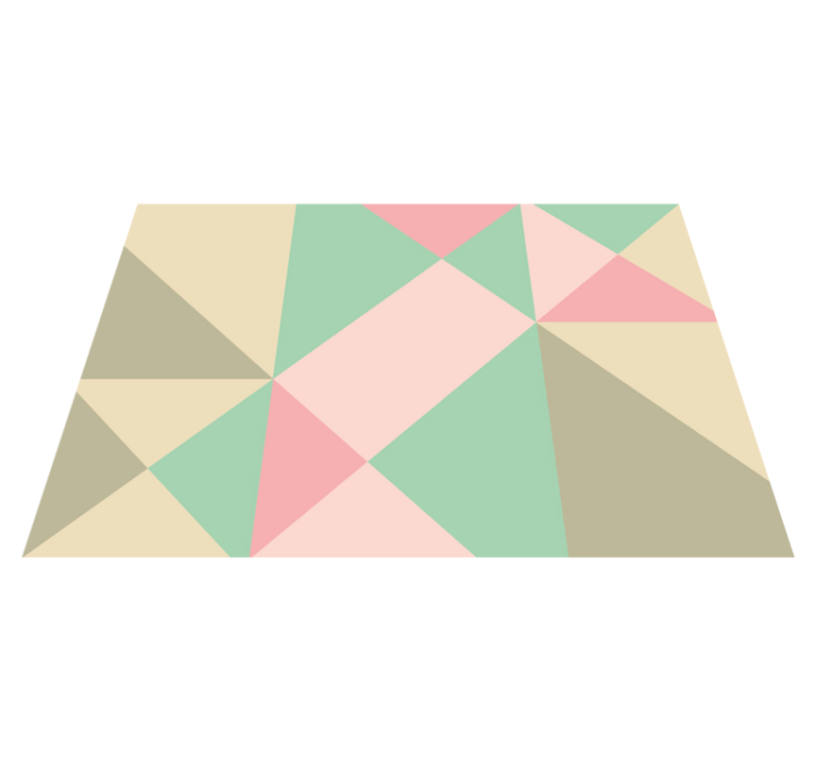 Wunderbare weiche farben geometrischen vinyl teppich - TenStickers