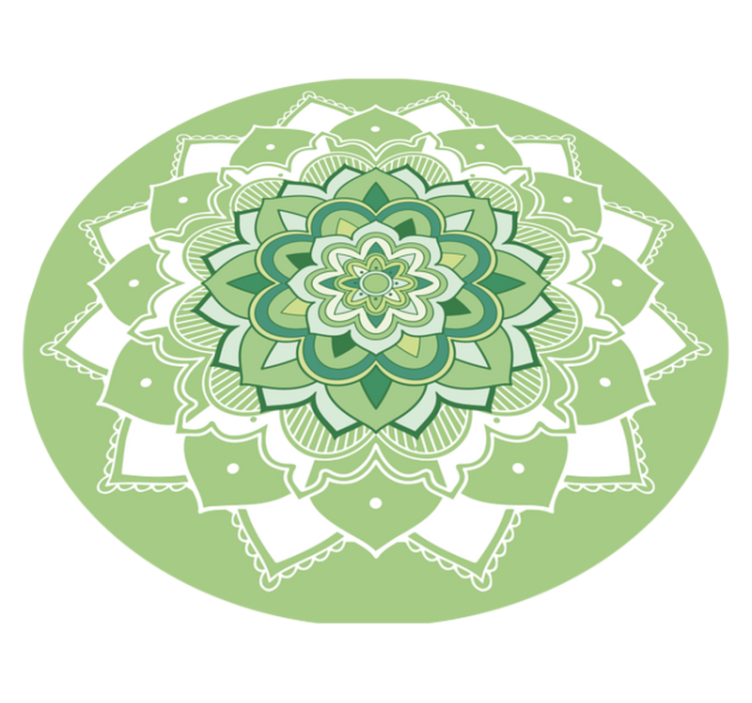 Vinyl Teppich Mandala grünes mandala-design - TenStickers
