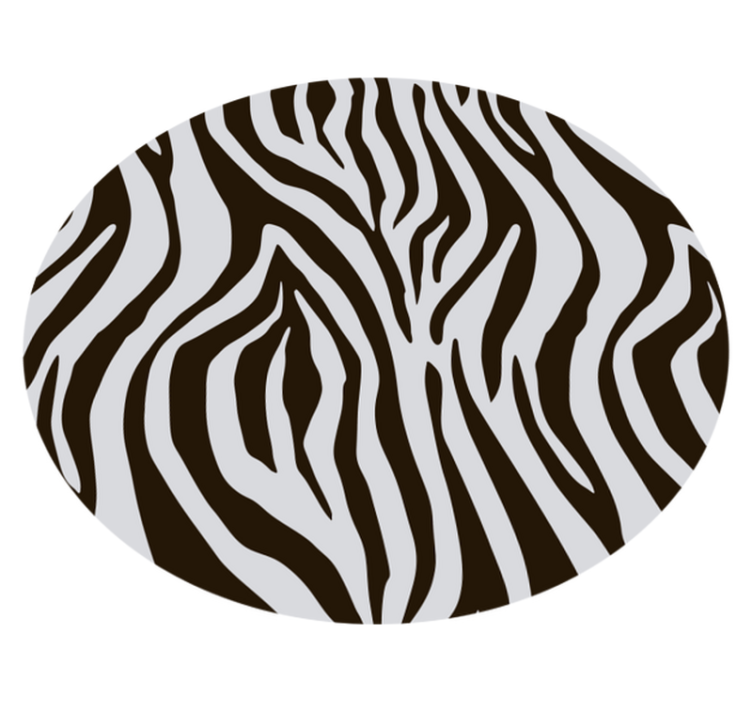 Spektakulärer runder vinylteppich mit zebradruck - TenStickers