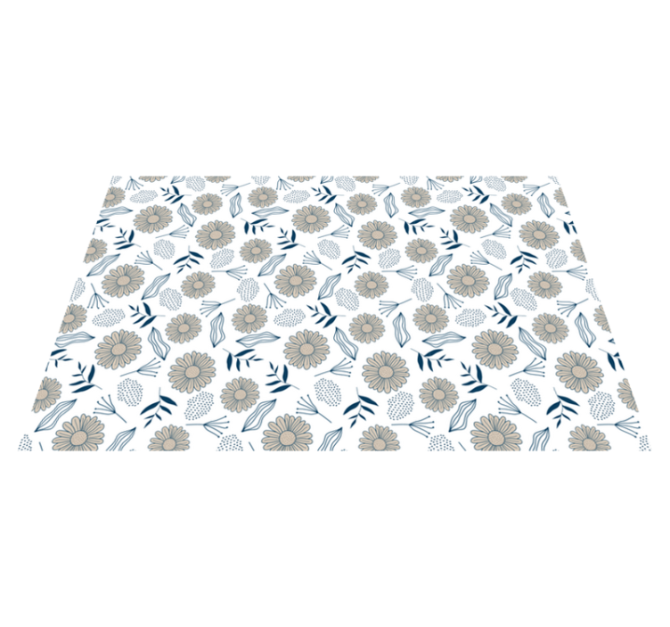 Vinyl Teppich Blumen florales botanisches motiv - TenStickers