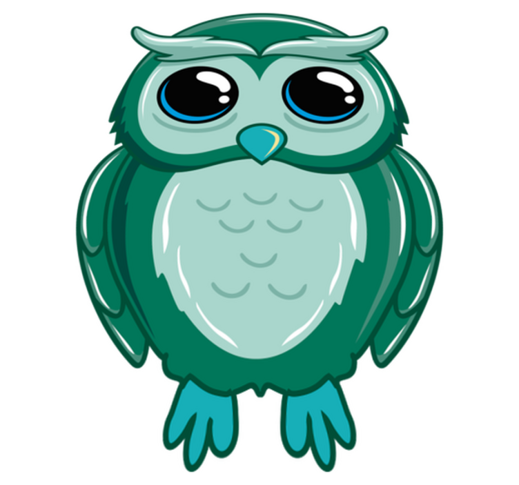 Vinyl Teppich Kinder cartoon-eulenillustration - TenStickers