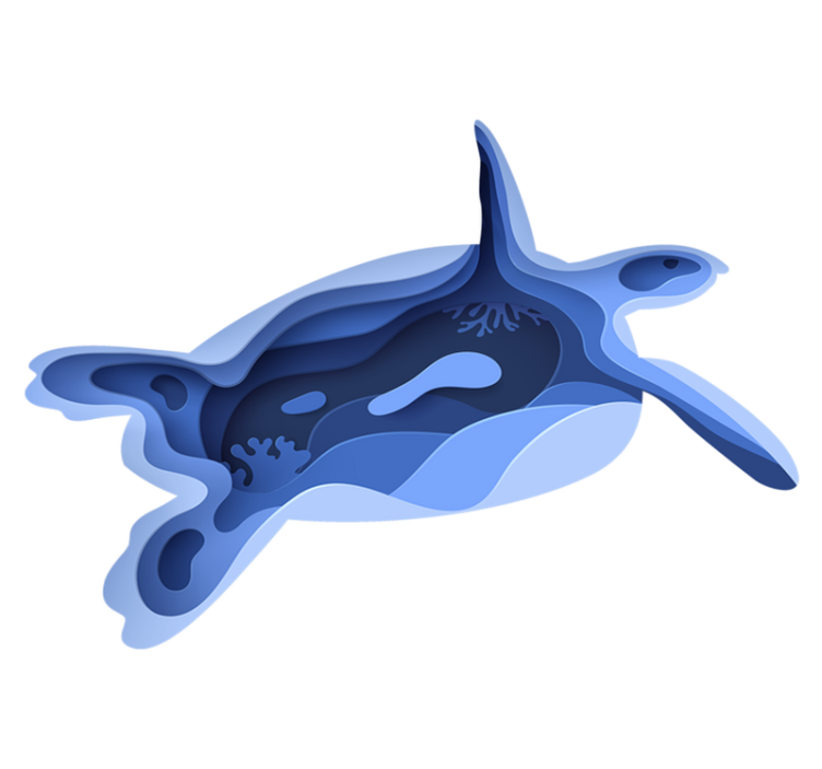 Vinyl Teppich Tiere form einer meeresschildkröte - TenStickers