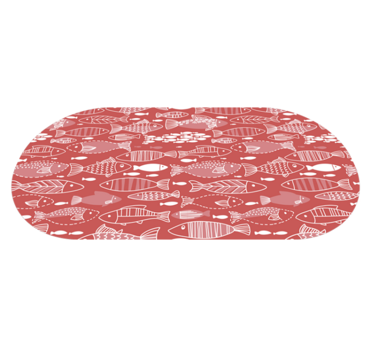 Vinyl Teppich Tiere dekor mit fischmuster - TenStickers