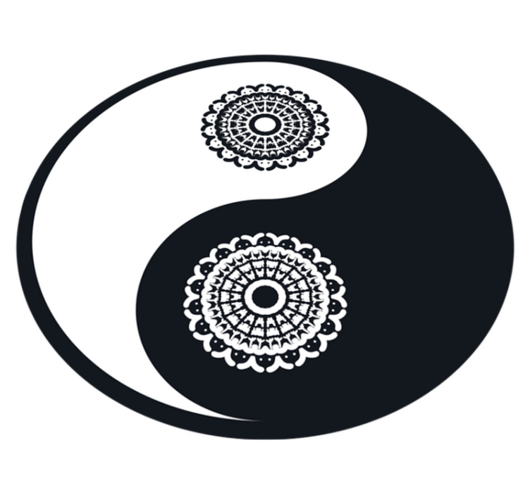 Vinyl Teppich Mandala yin-yang-mandala - TenStickers