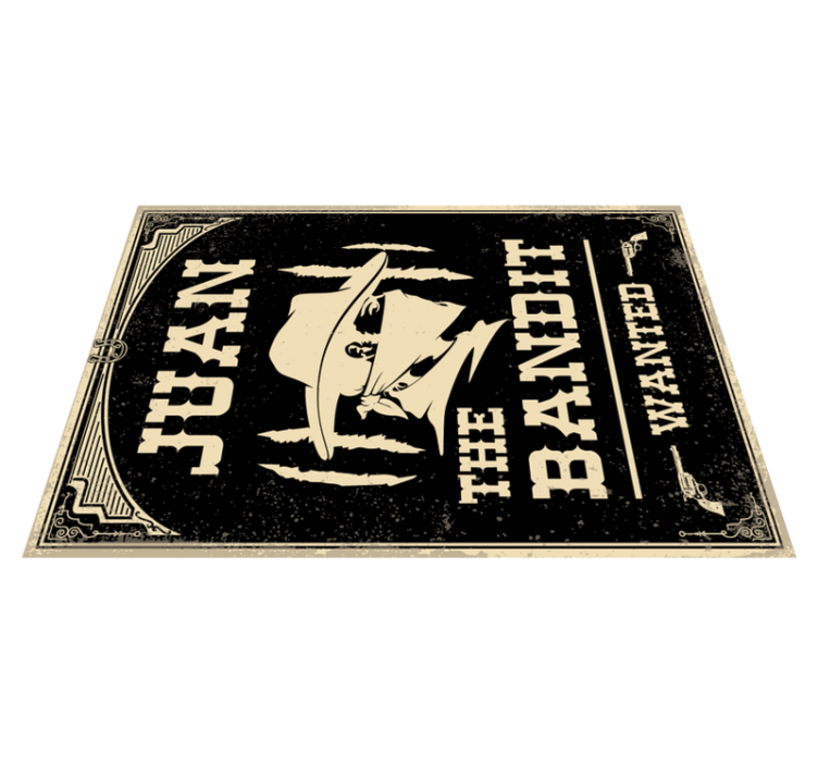 Vinyl Teppich mit Namen western-banditenthema - TenStickers
