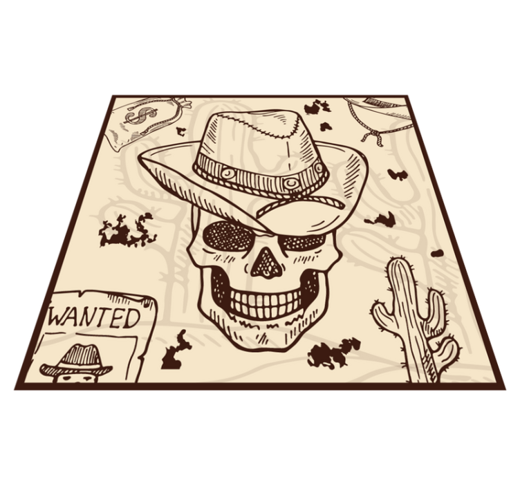 Vinyl Teppich Jugendzimmer western-themenillustration - TenStickers