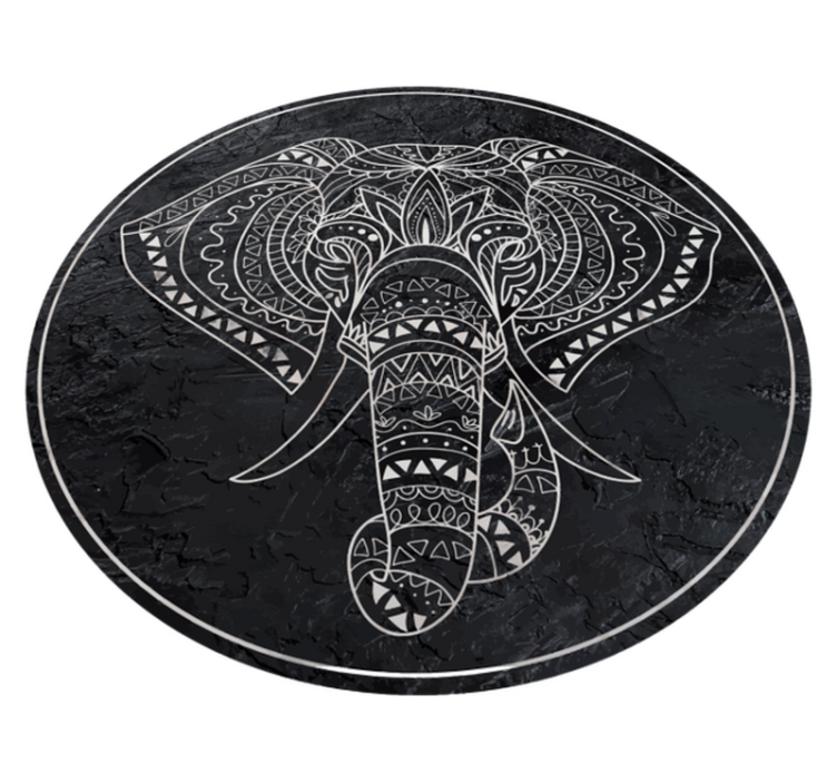 Vinyl Teppich Mandala mandala-elefant - TenStickers