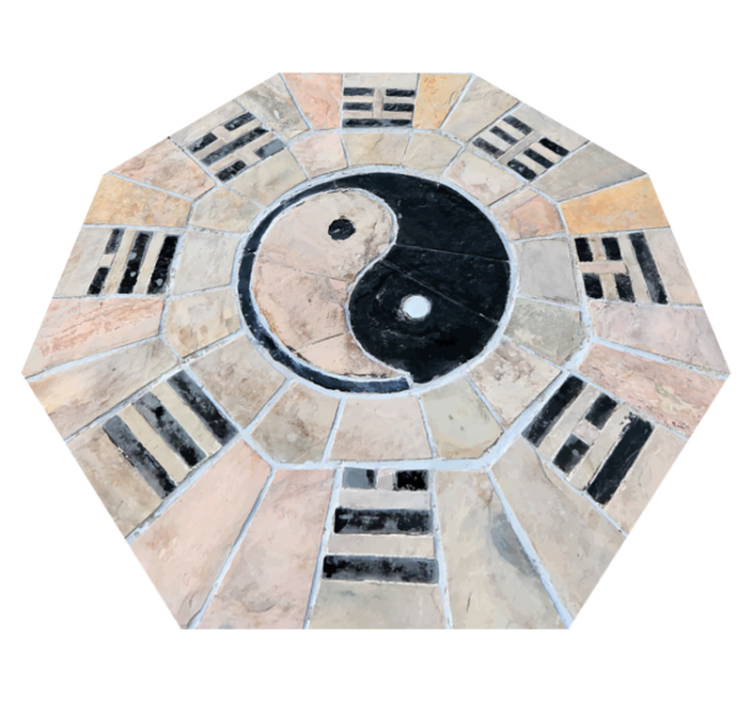 Vinyl Teppich Mosaik yin-yang-mosaik - TenStickers