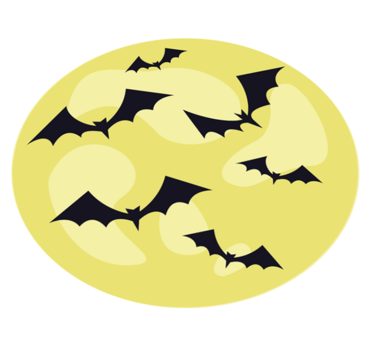 Vinyl Teppich rund Halloween fledermaus nacht Muster - TenStickers
