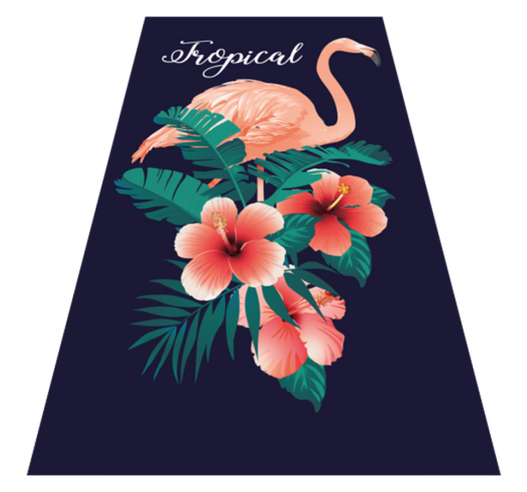 Vinyl Teppich Tiere tropischer flamingo - TenStickers