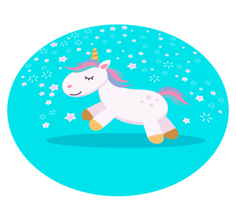 Vinyl Teppich Kinder einhorn-illustration - TenStickers