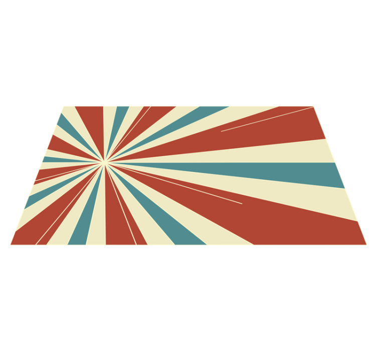 Vinyl Teppich geometrisch strahlender sonnenstrahl - TenStickers