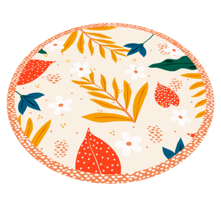 Vinyl Teppich Blumen herbstliches botanisches muster - TenStickers