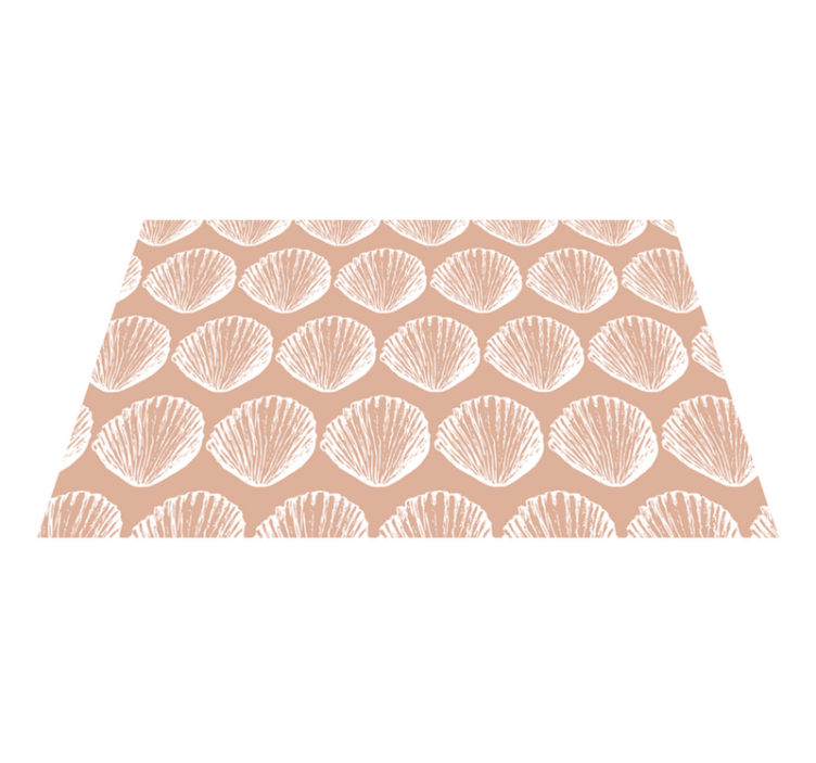 Vinylteppich Muscheln Retro muschelmuster beige - TenStickers