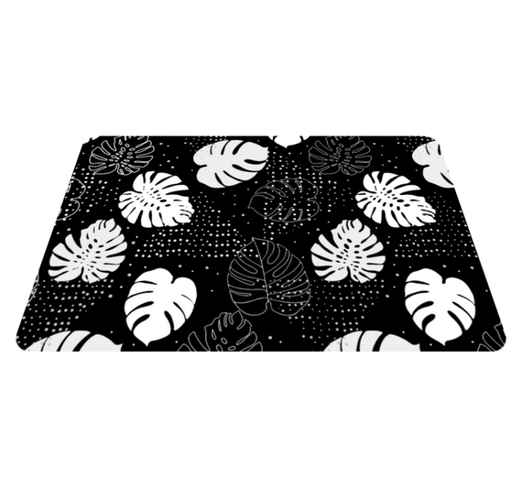 Vinyl Teppich Blumen monochrom botanisch - TenStickers
