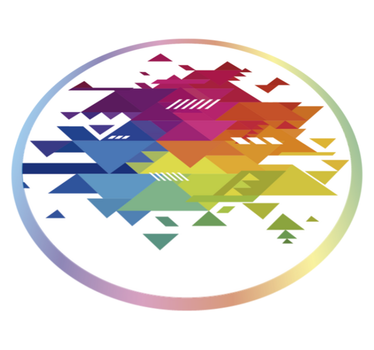 Vinylteppich kindlich Farbige form - TenStickers