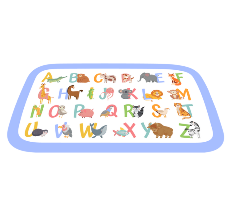 Vinyl Teppich Buchstaben Tieralphabet - TenStickers