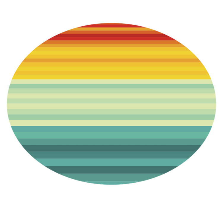 Vinyl Teppich gestreift regenbogen streifen kreis - TenStickers