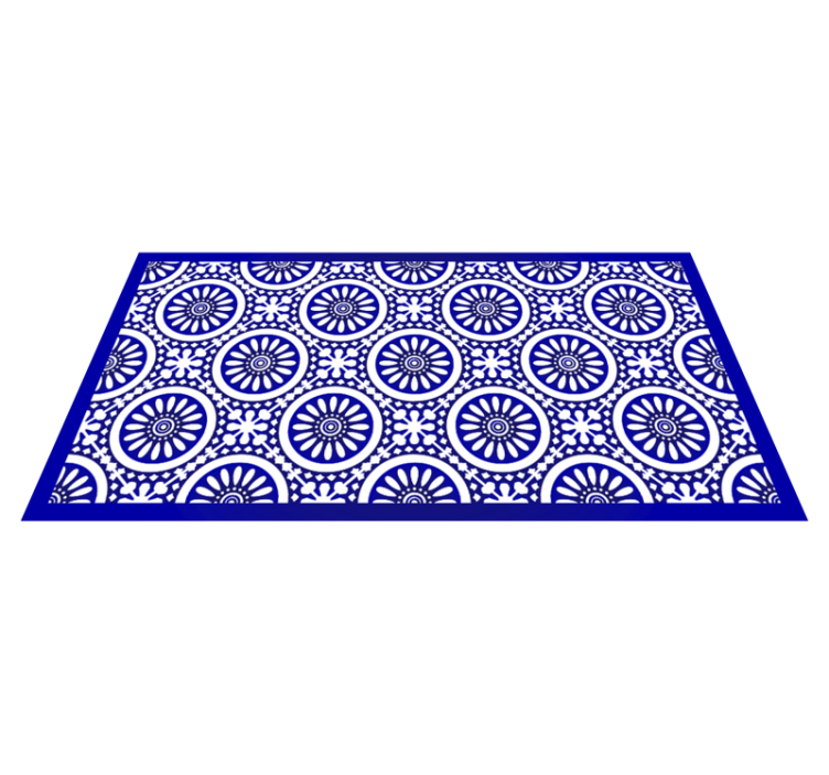 Vinyl Teppich Mandala eingekreistes mandala-muster - TenStickers