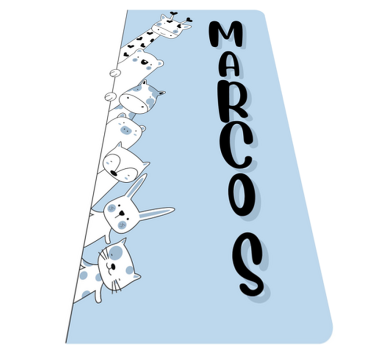 Vinyl Teppich mit Namen personalisierte viecher - TenStickers