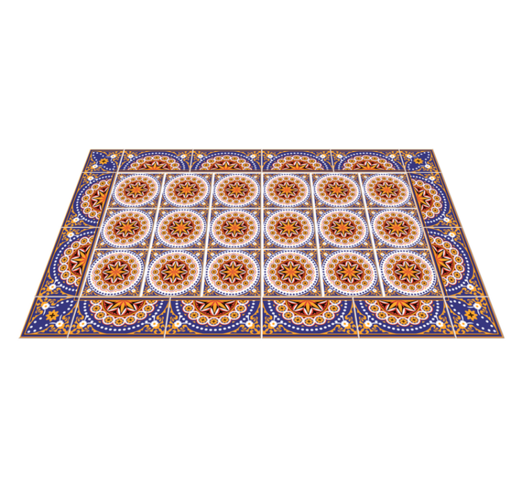 Vinyl Teppich Fliesenoptik mandala-mosaik-muster - TenStickers