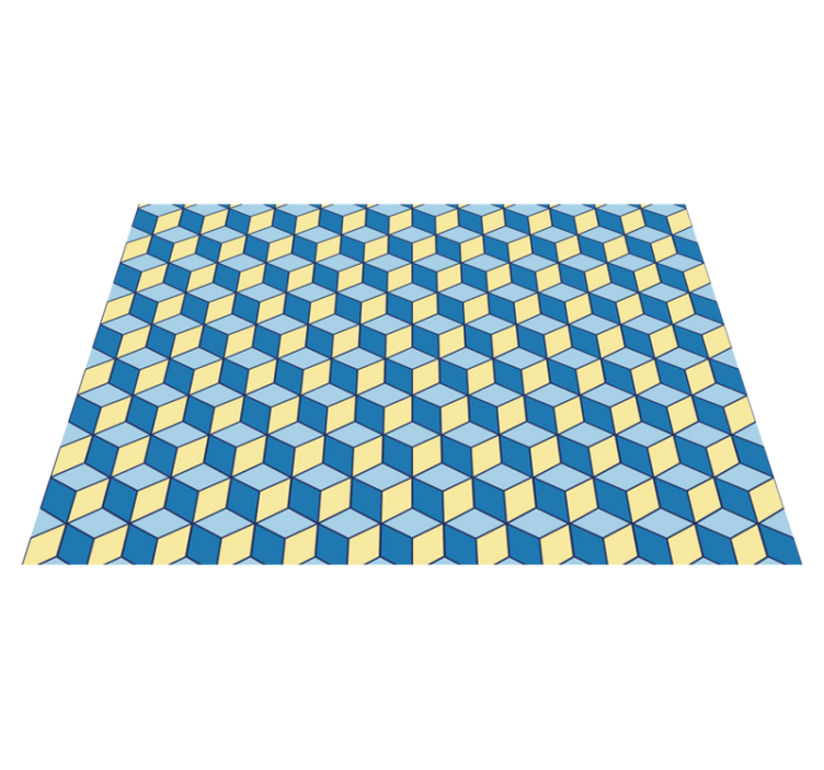 Vinyl Teppich Fliesenoptik kubistisches muster - TenStickers