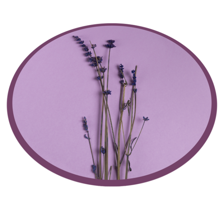 Vinyl Teppich Blumen lavendel-silhouette - TenStickers
