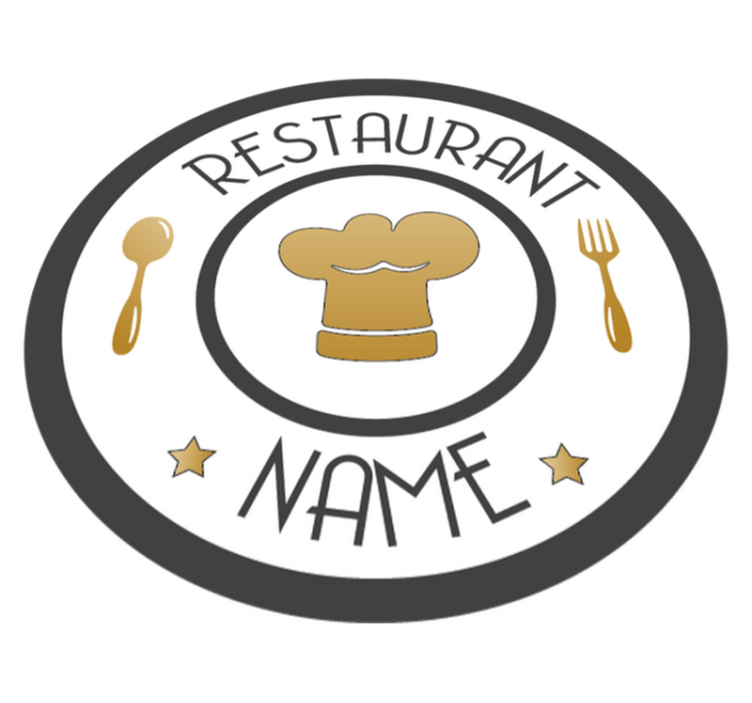 Vinylteppich mit Name Personalisierter restaurantname - TenStickers