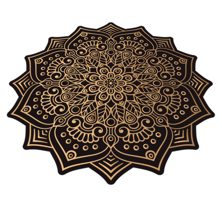 Vinyl Teppich Mandala komplizierte mandala-overlay - TenStickers
