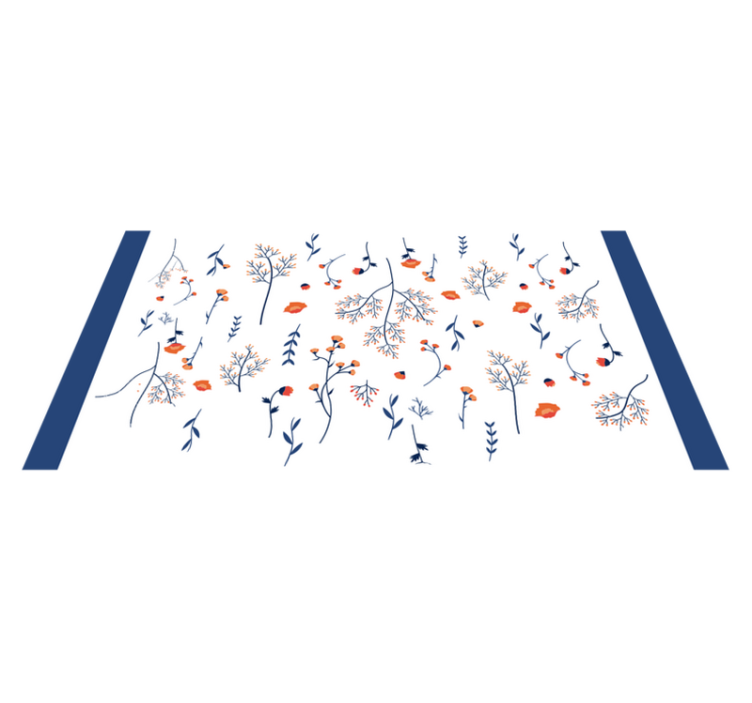 Vinyl Teppich Blumen botanisches herbstmotiv - TenStickers