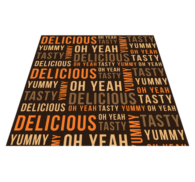Vinyl Teppich Spruch lecker lecker - TenStickers