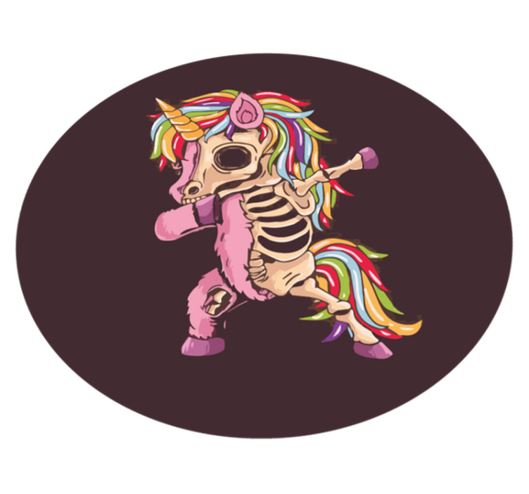 Vinylteppich Tiere Einhorn zombie tupfen illustration - TenStickers
