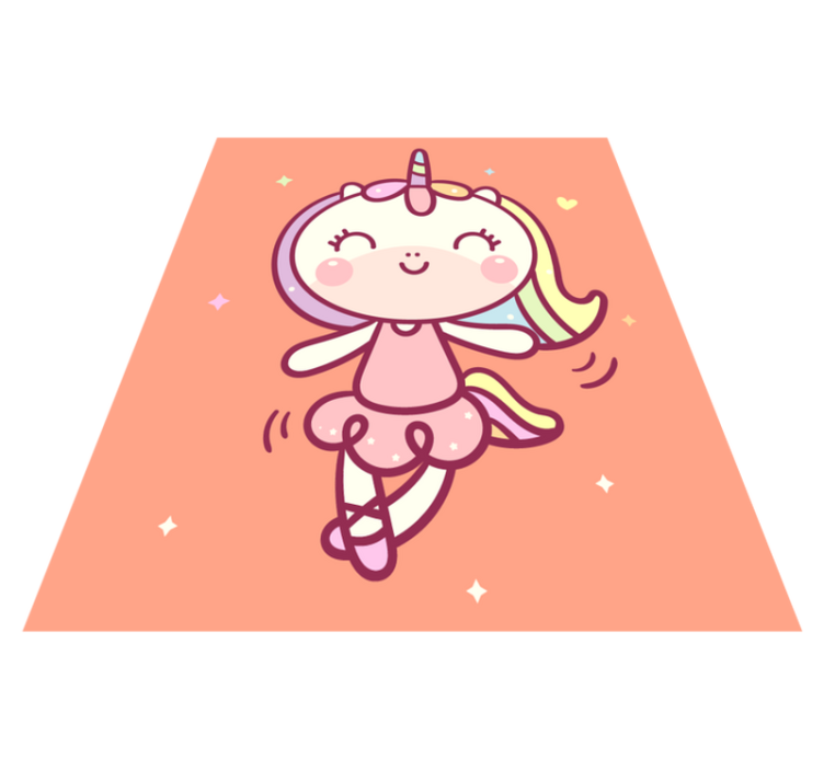 Vinylteppich kindlich cartoon-einhorn - TenStickers